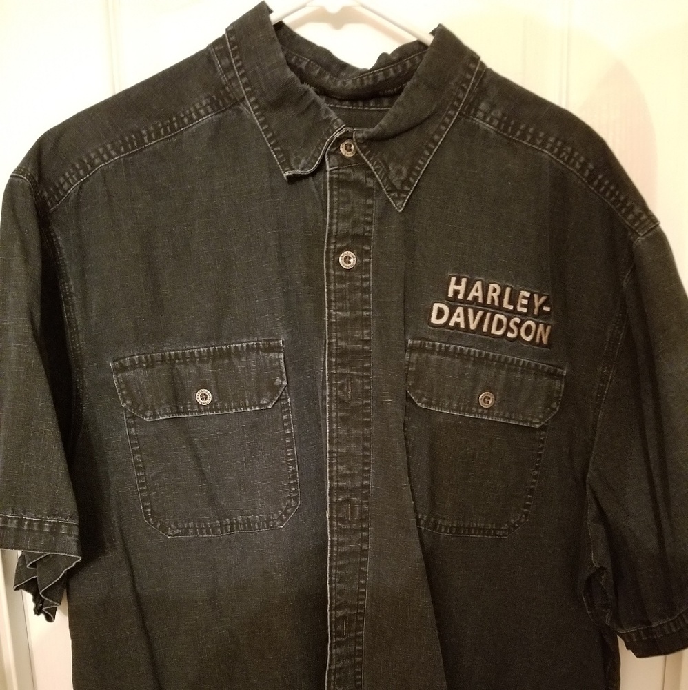 Harley-Davidson short sleeve button-up